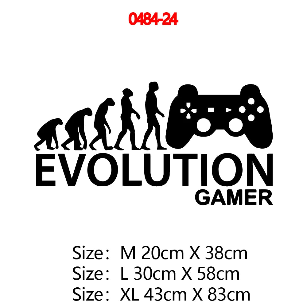 Autocollant mural Gamer gravé en vinyle – papier peint mural pour la décoration de chambre d'enfants et de garçons, décalcomanies, affiche de jeu PS4 et autocollants pour porte.