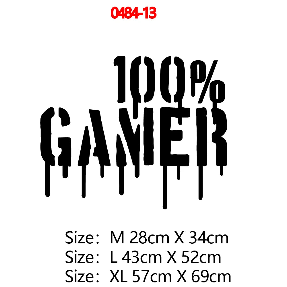 Autocollant mural Gamer gravé en vinyle – papier peint mural pour la décoration de chambre d'enfants et de garçons, décalcomanies, affiche de jeu PS4 et autocollants pour porte.