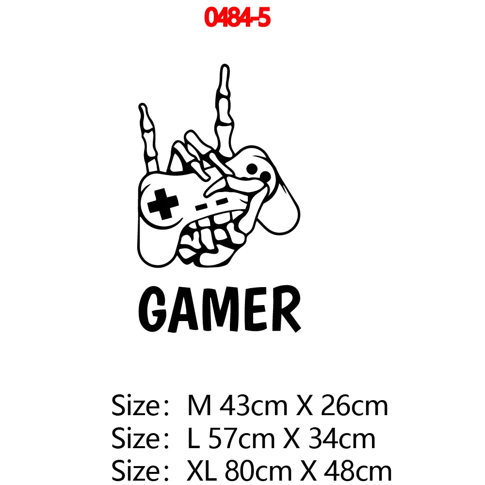 Autocollant mural Gamer gravé en vinyle – papier peint mural pour la décoration de chambre d'enfants et de garçons, décalcomanies, affiche de jeu PS4 et autocollants pour porte.