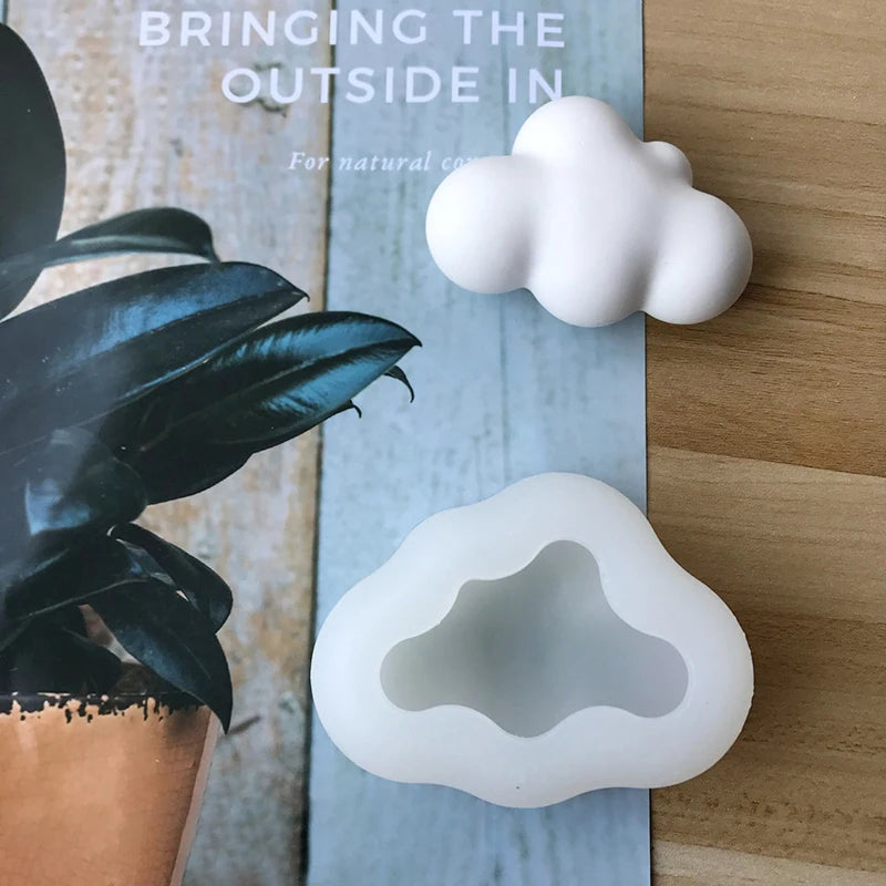 Moule en silicone en forme de nuage NUBECOM – moule mignon pour bougies, bijoux, fabrication de savon et ornements DIY.