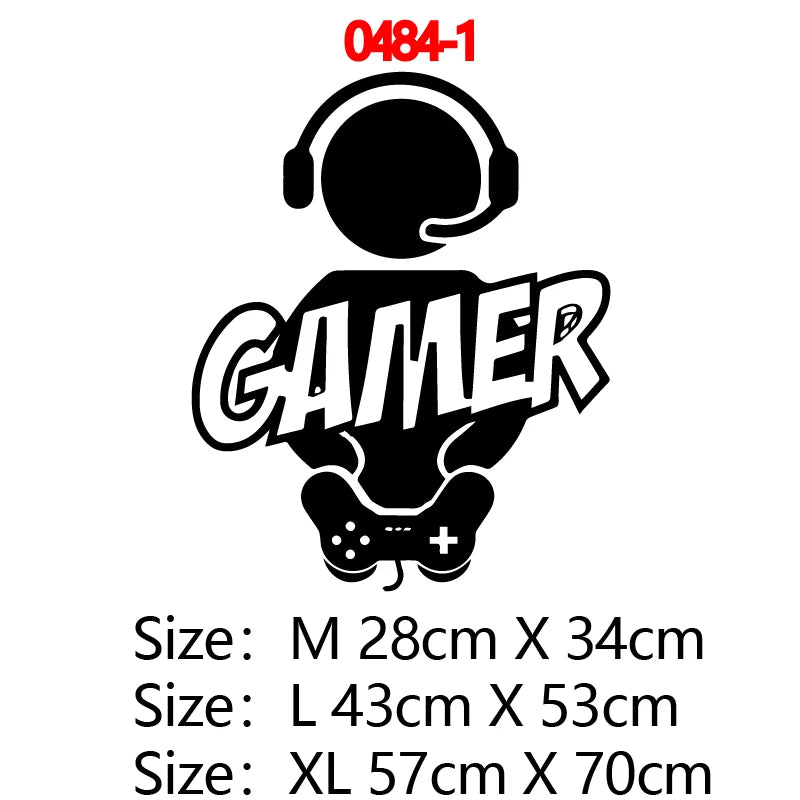 Autocollant mural Gamer gravé en vinyle – papier peint mural pour la décoration de chambre d'enfants et de garçons, décalcomanies, affiche de jeu PS4 et autocollants pour porte.