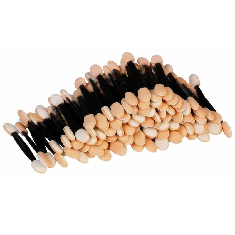 Lot de 5/30/50/100 pinceaux applicateurs jetables pour ombre à paupières – brosses double face en éponge et nylon, accessoires de maquillage.