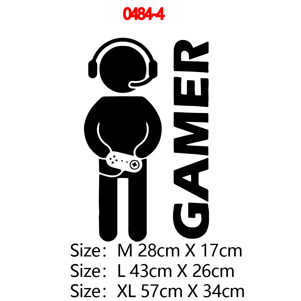 Autocollant mural Gamer gravé en vinyle – papier peint mural pour la décoration de chambre d'enfants et de garçons, décalcomanies, affiche de jeu PS4 et autocollants pour porte.