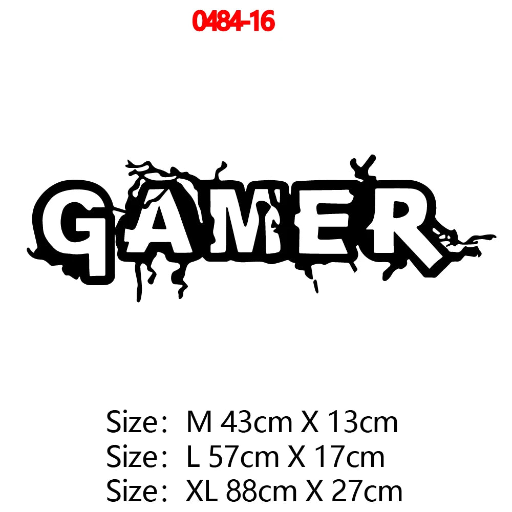 Autocollant mural Gamer gravé en vinyle – papier peint mural pour la décoration de chambre d'enfants et de garçons, décalcomanies, affiche de jeu PS4 et autocollants pour porte.