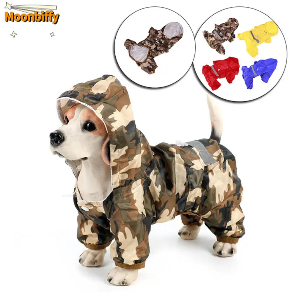 Imperméable décontracté pour chien et chat – manteau de pluie étanche avec capuche, combinaison de pluie pour animaux de compagnie, vêtements d'extérieur pour chiots.