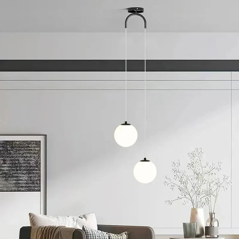 Suspensions LED en verre modernes, style nordique, pour salon et chambre, éclairage intérieur pour restaurant et bar, décoration d'intérieur, lampe suspendue 220V.