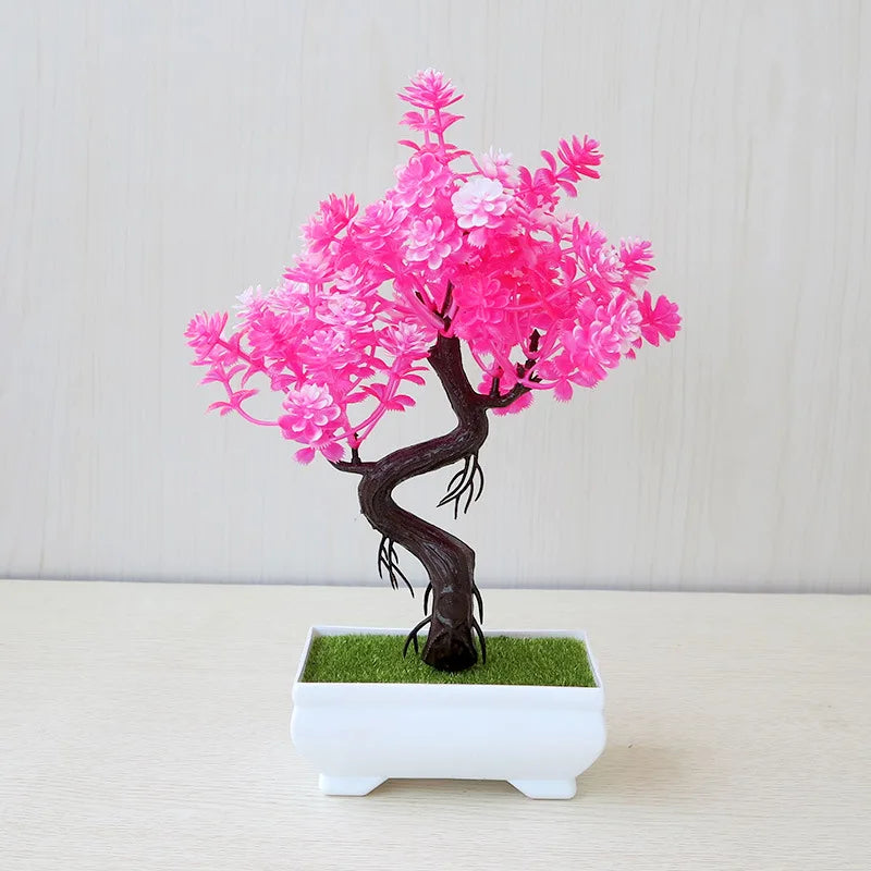 Plante artificielle décorative – bonsaï en pot, petit arbre factice, ornement pour jardin zen, table, maison et décoration de chambre.