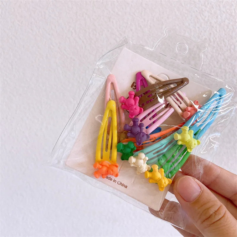 Lot de 10 mini pinces à cheveux mignonnes pour enfants.