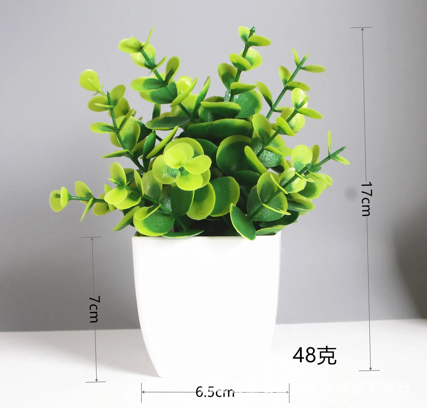 Bonsaï artificiel vert – plante factice d'eucalyptus en pot, décoration pour intérieur et extérieur, maison, chambre et jardin.