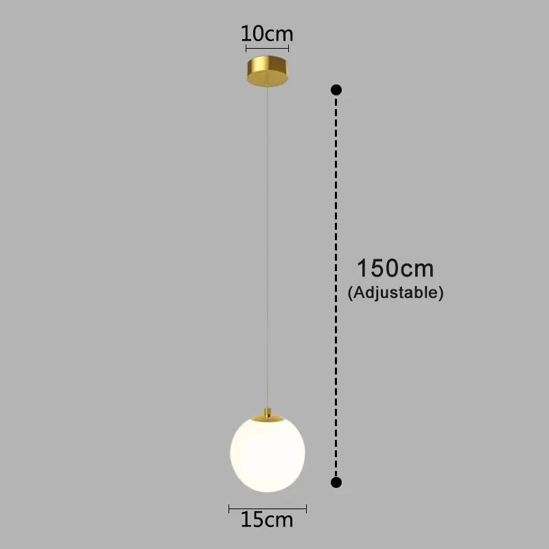 Suspensions LED en verre modernes, style nordique, pour salon et chambre, éclairage intérieur pour restaurant et bar, décoration d'intérieur, lampe suspendue 220V.