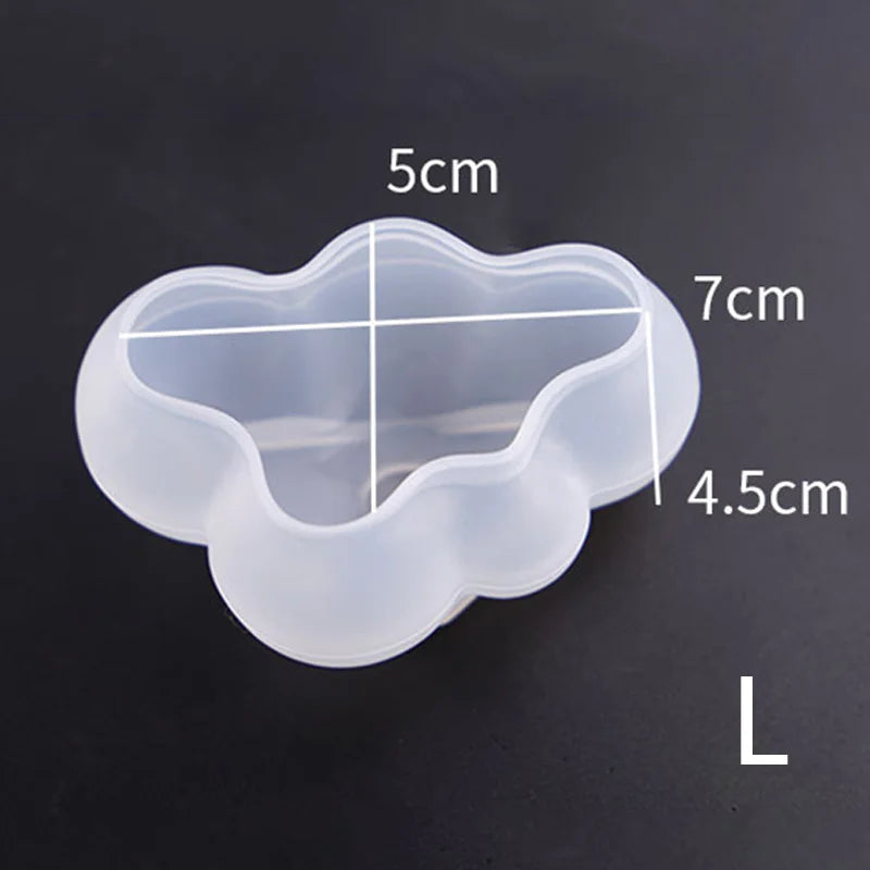 Moule en silicone en forme de nuage NUBECOM – moule mignon pour bougies, bijoux, fabrication de savon et ornements DIY.