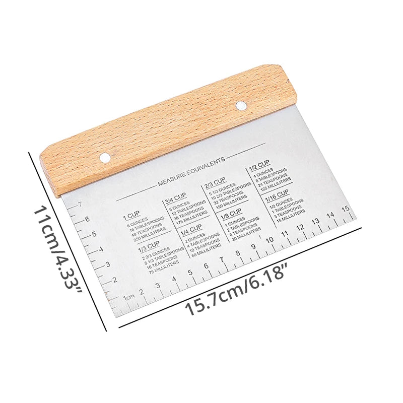 grattoir et hachoir multifonction en acier inoxydable – racloir à pâte, coupe-pâte pour pizza, outil de cuisine.