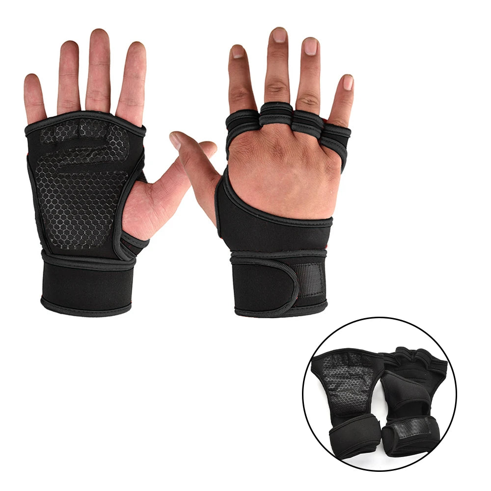 Gants d'entraînement pour musculation – gants de sport respirants pour hommes et femmes, cyclisme, fitness, protection des paumes, gants de gym sans doigts.