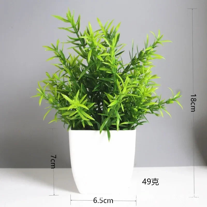 Bonsaï artificiel vert – plante factice d'eucalyptus en pot, décoration pour intérieur et extérieur, maison, chambre et jardin.