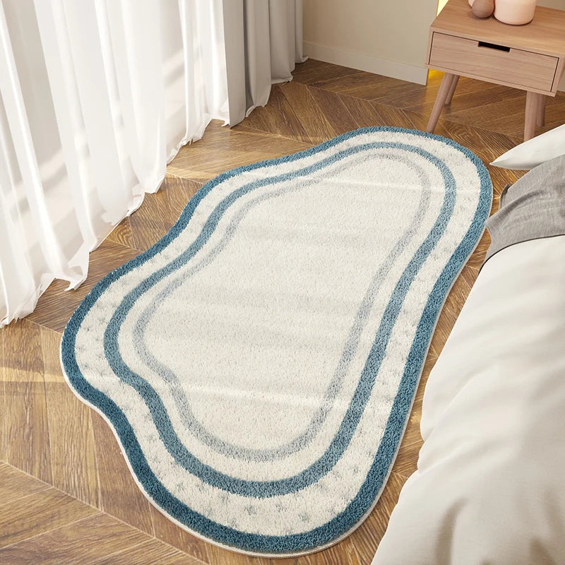 Tapis de chambre en forme unique – confortable et doux, décoration moderne et esthétique pour la maison, tapis pour balcon, couloir et autres espaces.