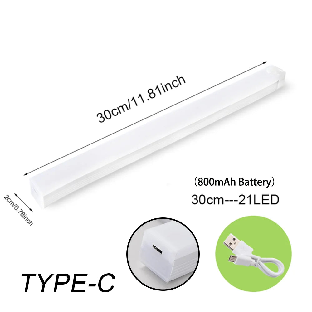 Veilleuse LED Sans Fil avec Détecteur de Mouvement  Lampe rechargeable USB Type-C | Éclairage pour Armoire, Garde-Robe, Escalier, Cuisine et Fond Lumineux