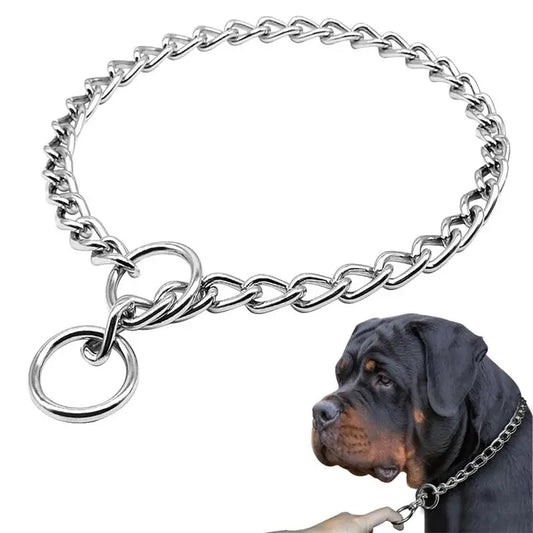 Collier chaîne coulissante en acier inoxydable , collier ajustable pour chiens, accessoire pour animaux de compagnie.