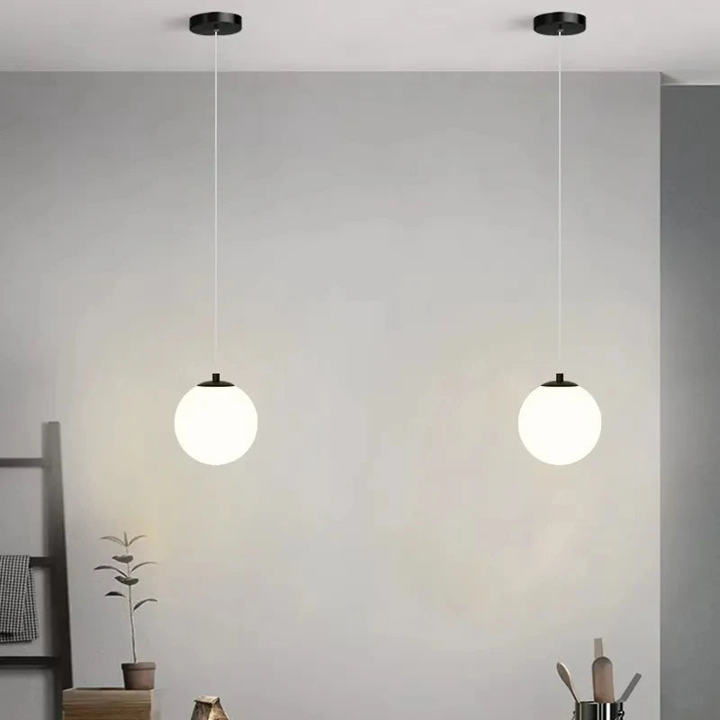 Suspensions LED en verre modernes, style nordique, pour salon et chambre, éclairage intérieur pour restaurant et bar, décoration d'intérieur, lampe suspendue 220V.