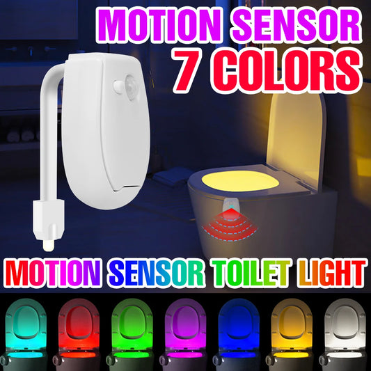 Lampe LED RGB Intelligente avec Détecteur de Mouvement PIR  Veilleuse prévue pour Siège de Toilette | Éclairage LED pour Cuvette WC | Lumière d'Ambiance pour Salle de Bain & Toilettes