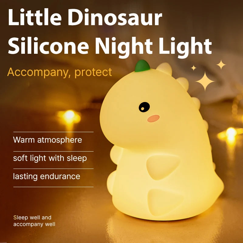 Veilleuse Dinosaure & Licorne - Lampe de Table LED Rechargeable  Lampe en Silicone au Design Cartoon - Ambiance Chaleureuse pour Chambre, Chevet, Bébé & Enfants - Idéale comme Cadeau