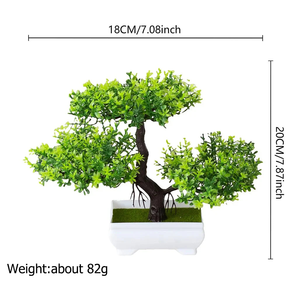 Plante artificielle décorative – bonsaï en pot, petit arbre factice, ornement pour jardin zen, table, maison et décoration de chambre.