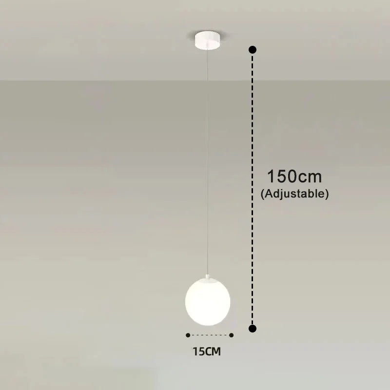 Suspensions LED en verre modernes, style nordique, pour salon et chambre, éclairage intérieur pour restaurant et bar, décoration d'intérieur, lampe suspendue 220V.