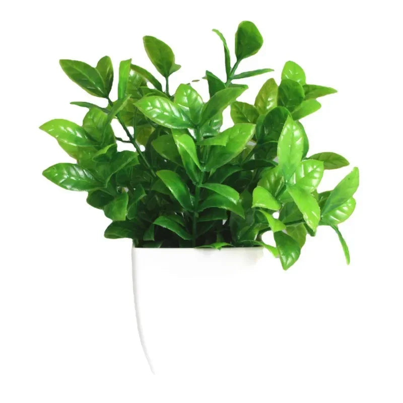 Bonsaï artificiel vert – plante factice d'eucalyptus en pot, décoration pour intérieur et extérieur, maison, chambre et jardin.