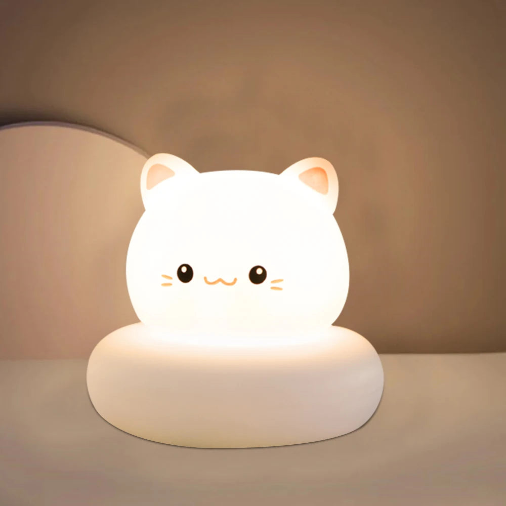 Veilleuse Animale Mignonne pour Enfants - Lampe de Nuit avec 3 Niveaux de Luminosité Réglables Lampe de Sommeil pour Chambre de Bébé - Contrôle Tactile, Idéale pour l'Allaitement et la Décoration