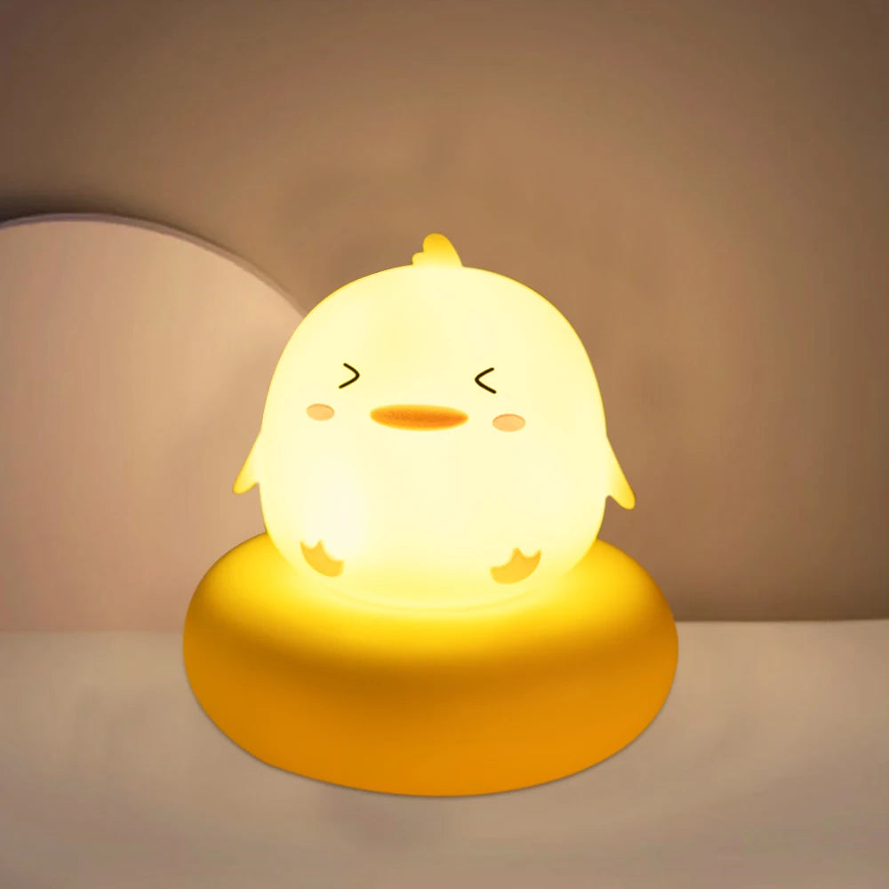 Veilleuse Animale Mignonne pour Enfants - Lampe de Nuit avec 3 Niveaux de Luminosité Réglables Lampe de Sommeil pour Chambre de Bébé - Contrôle Tactile, Idéale pour l'Allaitement et la Décoration