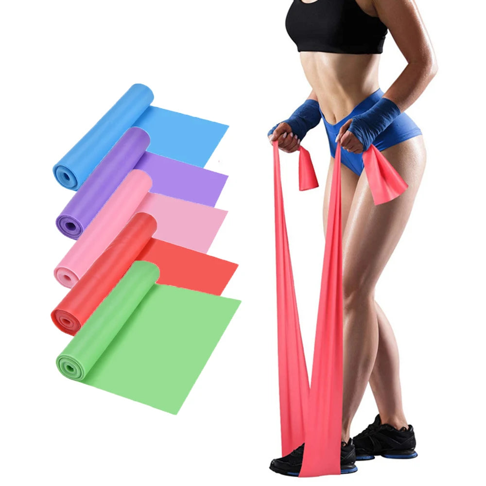 Bandes de résistance pour yoga et pilates – bandes élastiques en latex naturel pour fitness, entraînement et exercices à domicile, accessoires de yoga.