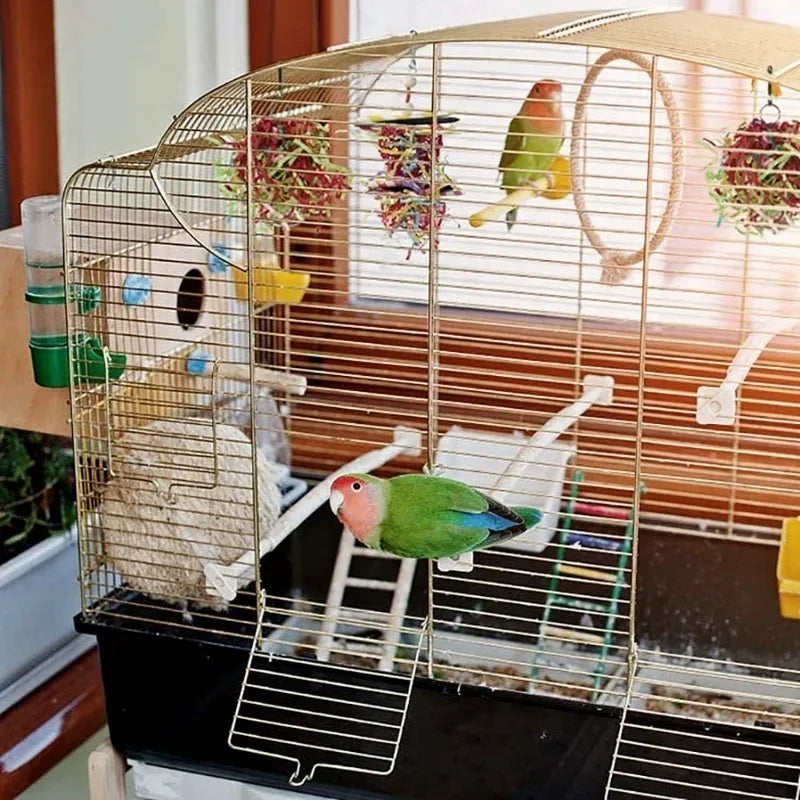 Lot de 4 jouets pour oiseaux – accessoires à mâcher pour perroquets, jouets suspendus pour cage, articles de Noël pour animaux de compagnie, vogel speelgoed.