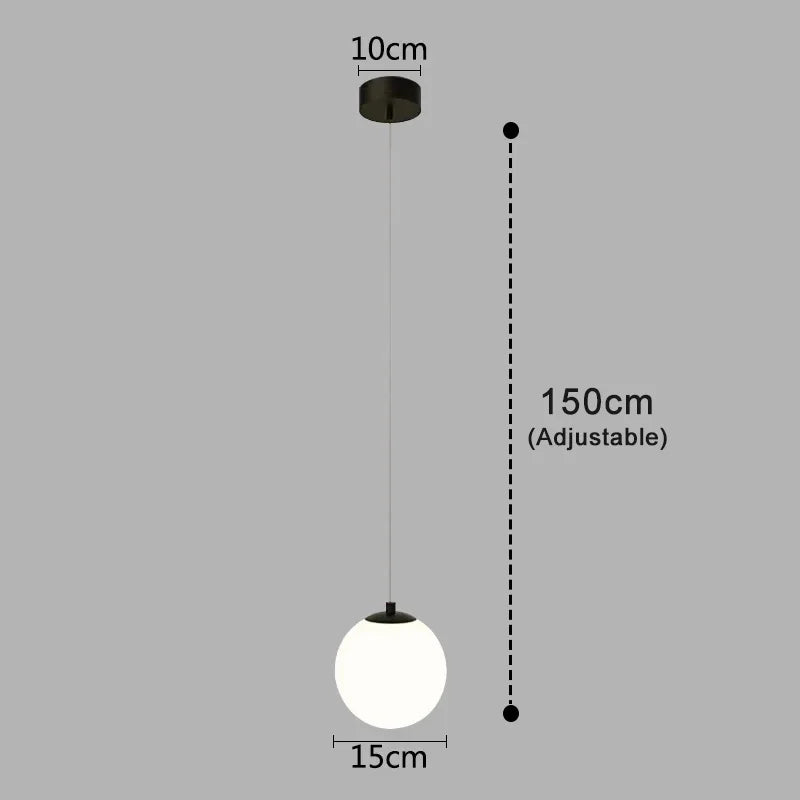 Suspensions LED en verre modernes, style nordique, pour salon et chambre, éclairage intérieur pour restaurant et bar, décoration d'intérieur, lampe suspendue 220V.