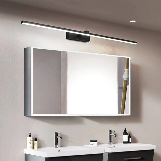 Applique murale LED moderne – éclairage décoratif effet miroir avec bande lumineuse, idéale pour chambre, salle de bain, WC, cuisine et autres espaces intérieurs.