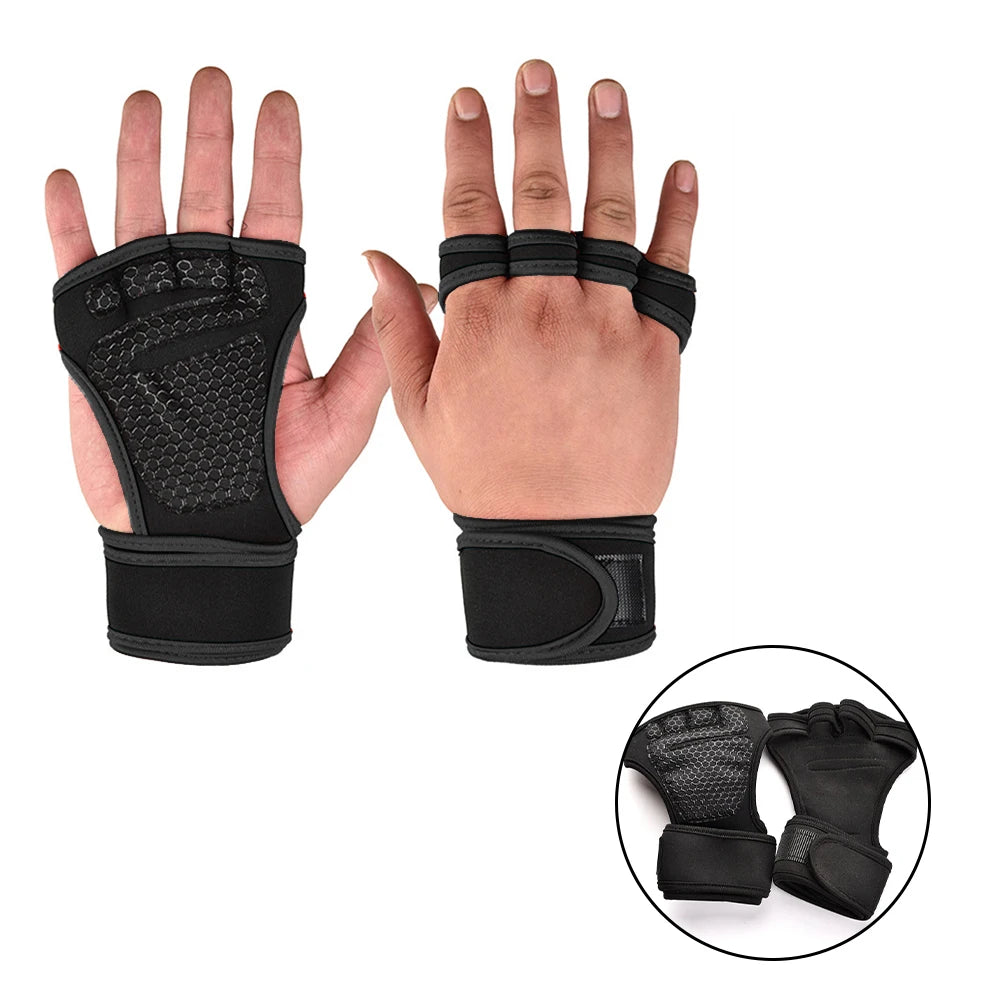 Gants d'entraînement pour musculation – gants de sport respirants pour hommes et femmes, cyclisme, fitness, protection des paumes, gants de gym sans doigts.