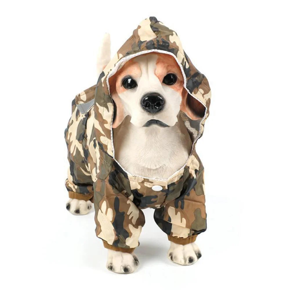 Imperméable décontracté pour chien et chat – manteau de pluie étanche avec capuche, combinaison de pluie pour animaux de compagnie, vêtements d'extérieur pour chiots.