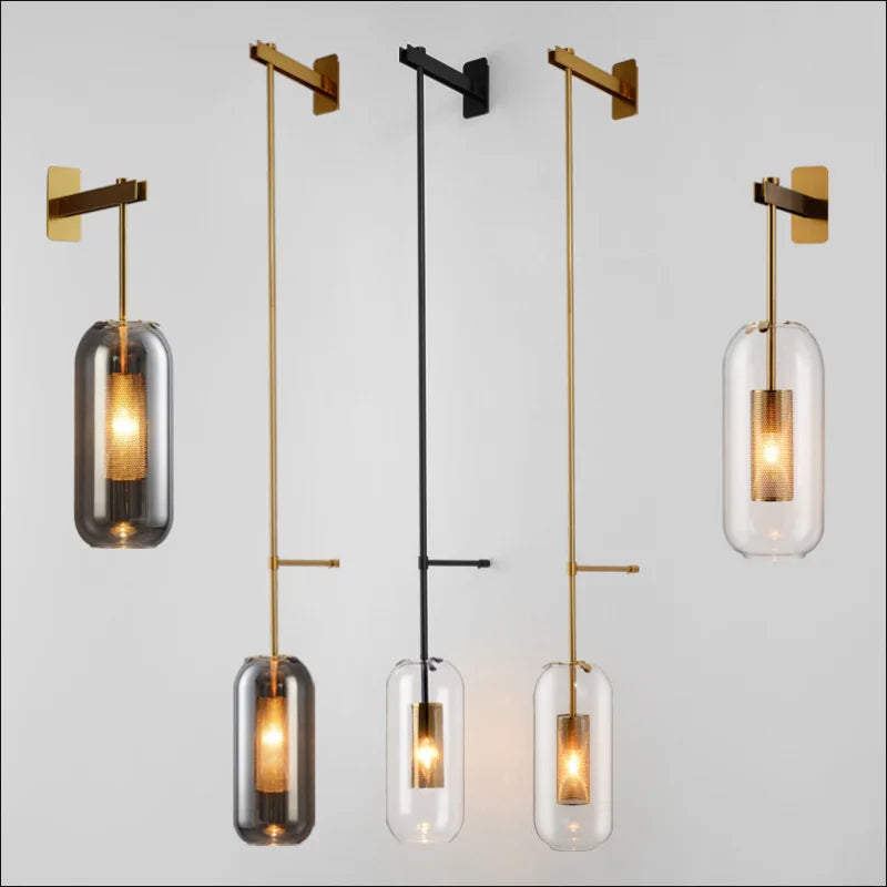 Modern Glass Wall Light Sconce Decorative Led Mirror Bedroom Bedside Living Luminaire Kitchen Porch Indoor Lighting Nordic Lamp