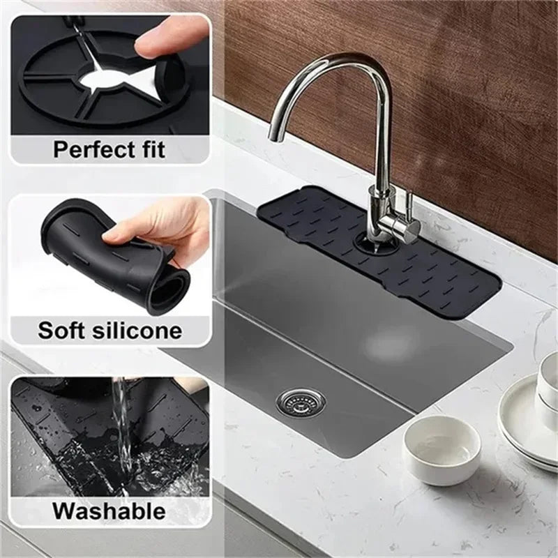 Gadgets de cuisine – tapis absorbant en silicone pour robinet, étagère, récupérateur d'éclaboussures d'évier, tapis protecteur pour plan de travail, tapis drainant de salle de bain, accessoires.