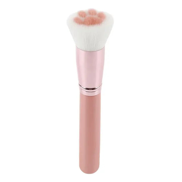 Pinceaux de maquillage en forme de patte de chat – pinceau mignon pour poudre, fond de teint, blush, fard à paupières et correcteur, outil de beauté.