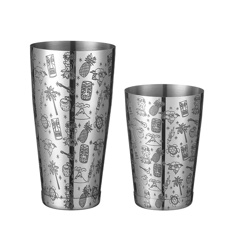 Shaker à cocktail Boston – ensemble de 2 pièces : 18 oz et 25 oz avec fond lesté, shaker professionnel pour barman.