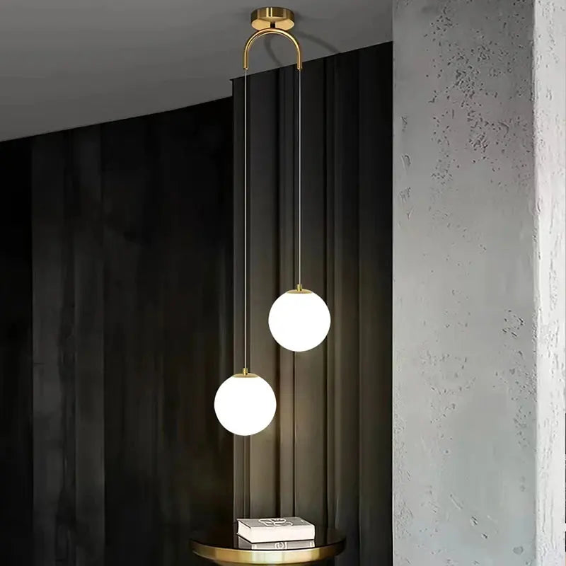 Suspensions LED en verre modernes, style nordique, pour salon et chambre, éclairage intérieur pour restaurant et bar, décoration d'intérieur, lampe suspendue 220V.