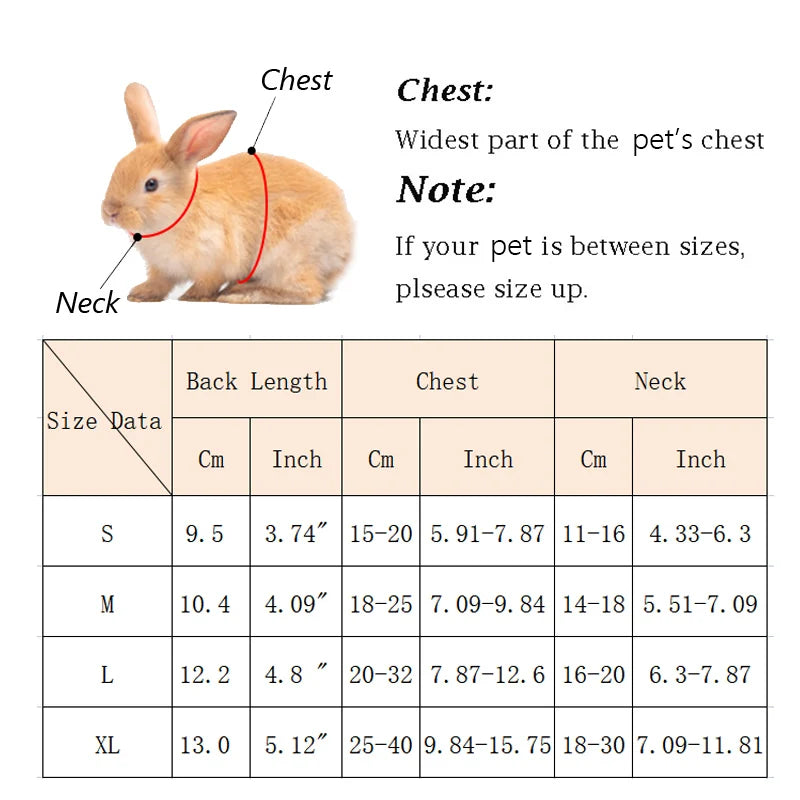 Harnais ajustable avec laisse pour animaux – adapté aux lapins, chats, furets et autres animaux de compagnie, idéal pour les promenades en extérieur.