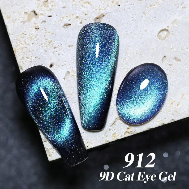 vernis gel magnétique effet œil de chat , semi-permanent, UV/LED, à tremper, idéal pour manucure.