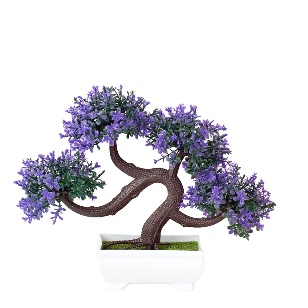 Plante artificielle décorative – bonsaï en pot, petit arbre factice, ornement pour jardin zen, table, maison et décoration de chambre.