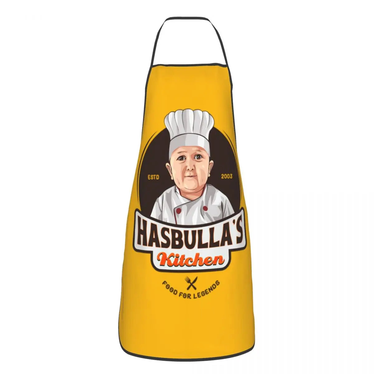 Tablier amusant "Hasbulla Cooking Master" – bavette pour hommes, femmes et unisexe, idéale pour la cuisine, la cuisson, la pâtisserie et le jardinage.