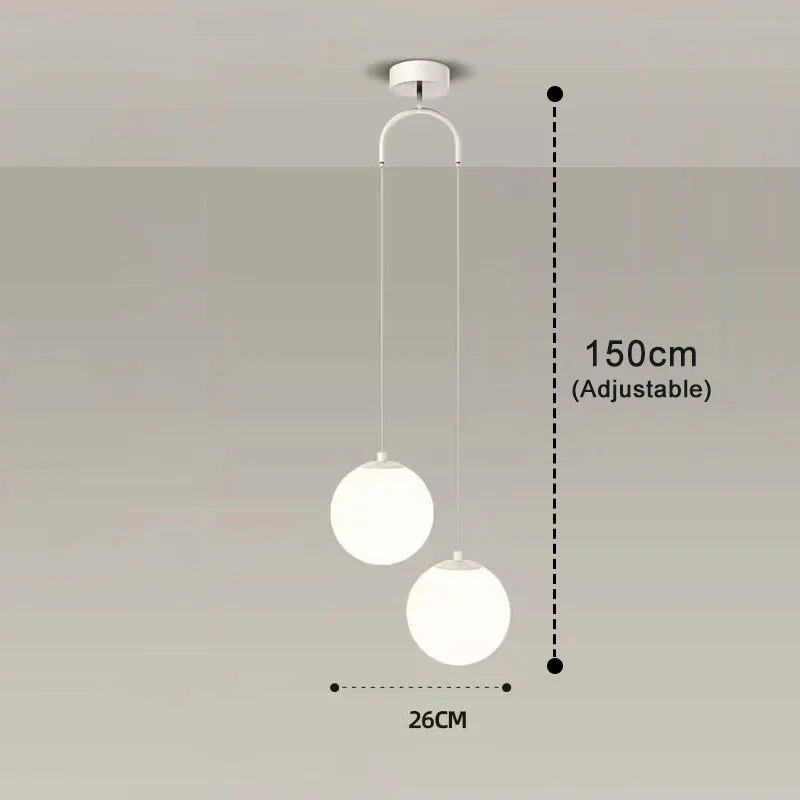 Suspensions LED en verre modernes, style nordique, pour salon et chambre, éclairage intérieur pour restaurant et bar, décoration d'intérieur, lampe suspendue 220V.