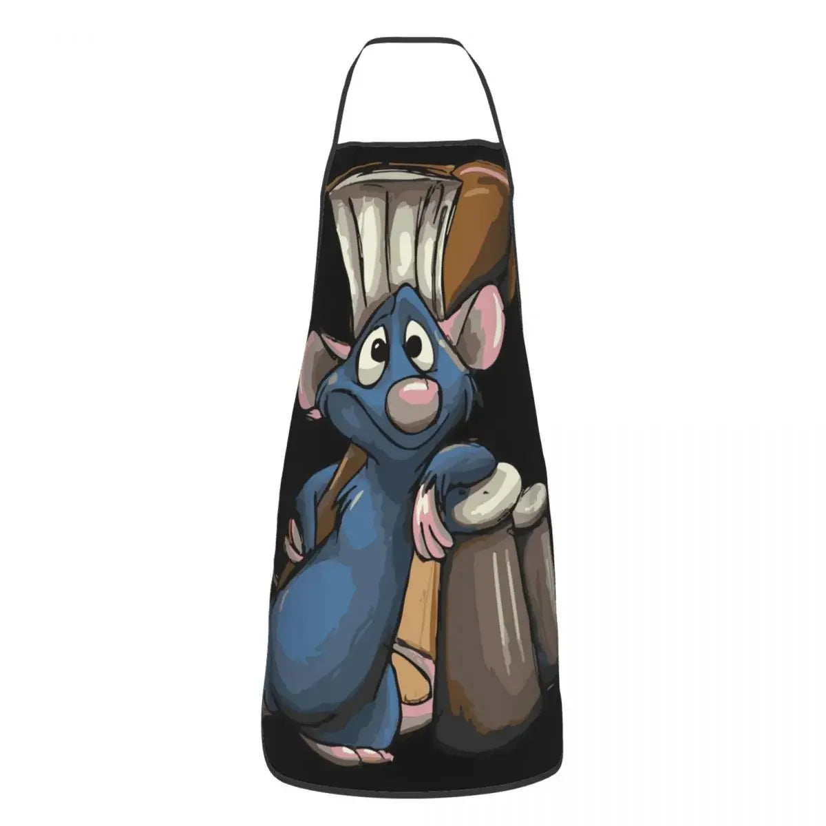 Tablier " Chef Ratatouille " – tablier de chef pour cuisine, cuisson et pâtisserie, convenant aux hommes et aux femmes, avec le slogan "Anyone Can Cook", idéal également pour la peinture.