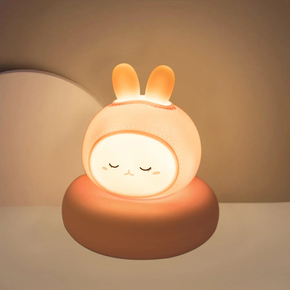 Veilleuse Animale Mignonne pour Enfants - Lampe de Nuit avec 3 Niveaux de Luminosité Réglables Lampe de Sommeil pour Chambre de Bébé - Contrôle Tactile, Idéale pour l'Allaitement et la Décoration