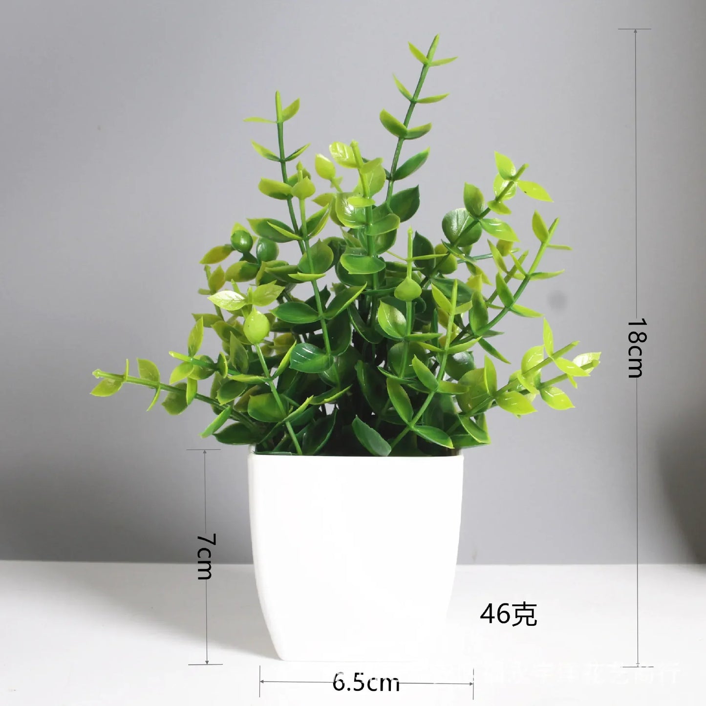 Bonsaï artificiel vert – plante factice d'eucalyptus en pot, décoration pour intérieur et extérieur, maison, chambre et jardin.