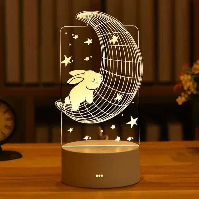 Lampe LED 3D "Romantic Love" pour la maison – veilleuse pour enfants, décoration de mariage, anniversaire, fête de la Saint-Valentin et lampe de chevet.