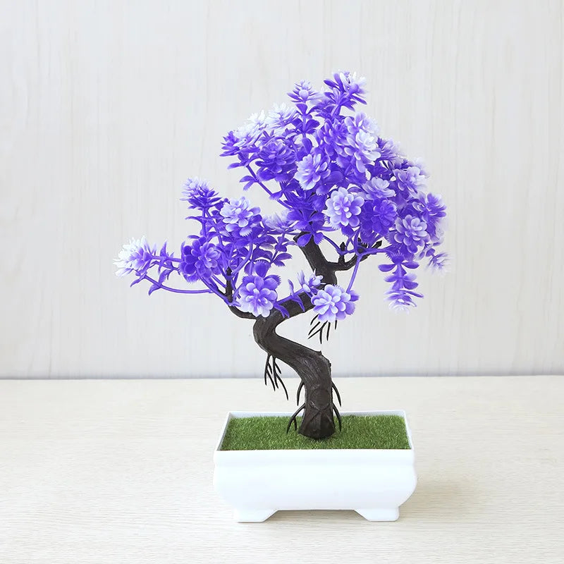 Plante artificielle décorative – bonsaï en pot, petit arbre factice, ornement pour jardin zen, table, maison et décoration de chambre.